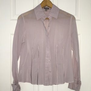 Dress shirt. Sheer Lavender with satin ribbing